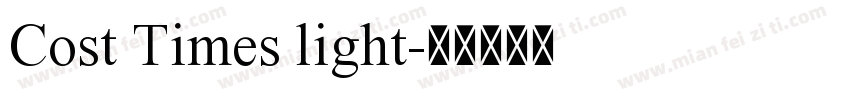 Cost Times light字体转换